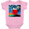 Van Gogh Parody Snoopy Baby Bodysuit