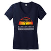 lion chant t   funny  lions joke king savannah africa retro big cat Women's V-Neck T-Shirt