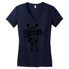 nerd giraffe Women's V-Neck T-Shirt