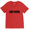 baby peeking V-Neck Tee