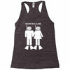 never dive alone scuba diving Racerback Tank
