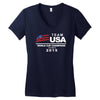 usa world cup champions Women's V-Neck T-Shirt