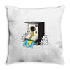 bird booth Throw Pillow