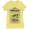 Vintage Aged To Perfection 1978 Ladies Fitted T-Shirt