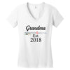 Grandma est.2018 Women's V-Neck T-Shirt