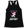 january  born unicorns Racerback Tank