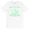 when i get upset i just imagine a t rex making a bed T-Shirt