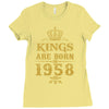 kings are born in 1958 Ladies Fitted T-Shirt