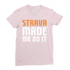 strava made me do it Ladies Fitted T-Shirt