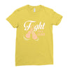 Fight For a Cure Uterine Cancer Awareness Ladies Fitted T-Shirt