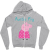 peppa pig auntie pig Zipper Hoodie