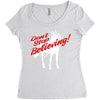 don't stop believing unicorn Women's Triblend Scoop T-shirt