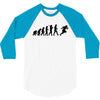 evolution of a rugby player t shirt top all black mens 3/4 Sleeve Shirt