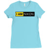 nikon camera i am nikon Ladies Fitted T-Shirt