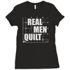 real men quilt Ladies Fitted T-Shirt