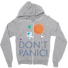 spacex don't panic in space Zipper Hoodie