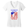 we stand for the flag Women's V-Neck T-Shirt