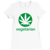 vegetarian sweet leaf Ladies Fitted T-Shirt