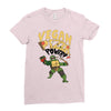 vegan pizza power Ladies Fitted T-Shirt