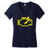 check engine light Women's V-Neck T-Shirt
