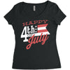 happy 4th of july Women's Triblend Scoop T-shirt