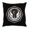 white and black Throw Pillow