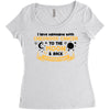 I Love Someone With Childhood Cancer To The Moon And Back To Infinity Women's Triblend Scoop T-shirt