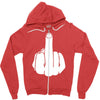 middle finger Zipper Hoodie