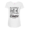 in a world full of grinches be a cindy lou who Maternity Scoop Neck T-shirt
