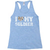 i love my soldier hunter camouflage Racerback Tank