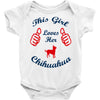 this girl love her chihuahua Baby Onesie