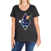 Space Triangle Ladies Curvy T-Shirt