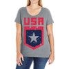 land of the free Ladies Curvy T-Shirt