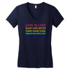 love is love, black lives matter, climate change is real, immigrants m Women's V-Neck T-Shirt