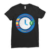 clock Ladies Fitted T-Shirt
