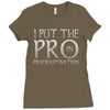 procrastination Ladies Fitted T-Shirt