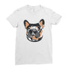blue and tan frenchie Ladies Fitted T-Shirt