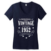 original parts vintage established 1952 perfectly aged Women's V-Neck T-Shirt