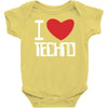 i love techno Baby Onesie