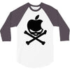 apple skull 3/4 Sleeve Shirt