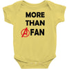 avengers more than a fan Baby Bodysuit
