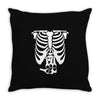 beer belly xray skeleton funny Throw Pillow