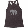 elephant filled pattern cool Racerback Tank