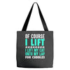 cat cats lift lifting fitness Tote Bags