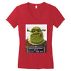 shrek mug shot funny Women's V-Neck T-Shirt