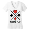time to play Women's V-Neck T-Shirt