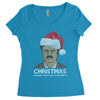 ron swanson christmas Women's Triblend Scoop T-shirt