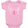 breast with pink ribbon Baby Bodysuit