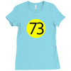 73 the perfect number t shirt the big bang theory cool funny Ladies Fitted T-Shirt