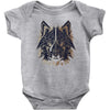 polygon wolf Baby Onesie